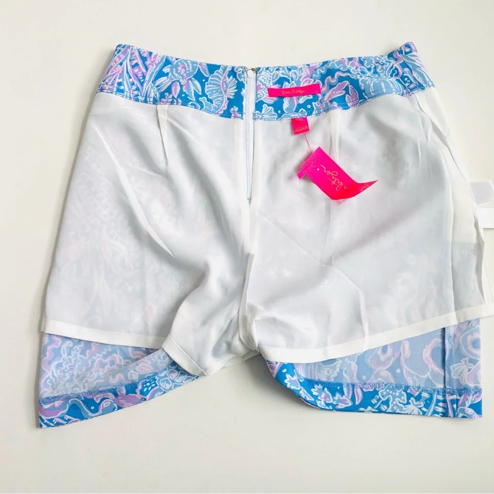 Lilly Pulitzer Jonas Skort Skirt Boca Blue Sea What I Sea Size 8